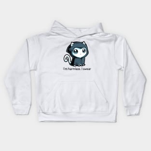 I'm Harmless! Cute Funny Cool Cat Kitten Animal Lover Quote Artwork Kids Hoodie